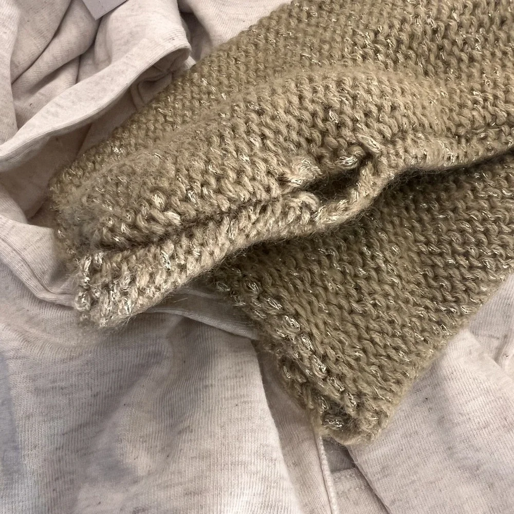 Echo Design 375066 Arm Warmers One Size Gold Metallic Knit Sparkle